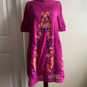Free People Embroidered Babydoll Dress